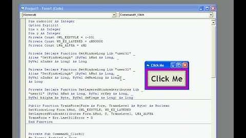 VB6 Click Me