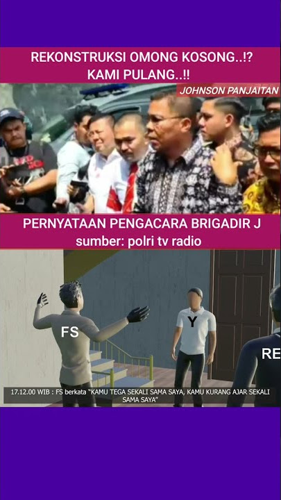 REKONSTRUKSI OMONG KOSONG..⁉️ KAMI PULANG..‼️