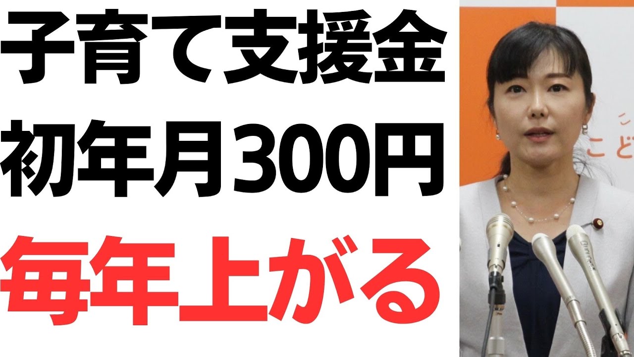 子育て支援金の初年度負担見込みと制度を扱う動画のサムネイル