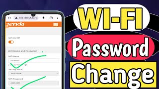 Wifi Password Change. Tenda App