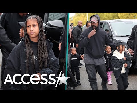 North West & Siblings Join Kanye West For Paris Fashion Show