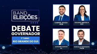 [AO VIVO] DEBATE NA BAND: GOVERNO DO RIO GRANDE DO SUL | 09/08/2026