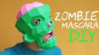 Cómo hacer una Máscara de Zombie con papel - Momuscraft