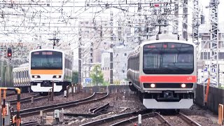総武快速線を走る京葉線E233系と武蔵野線E231系・209系500番台 TK出場