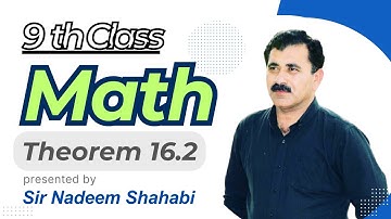 9th Class Math Chapter 16  Theorem No 2
