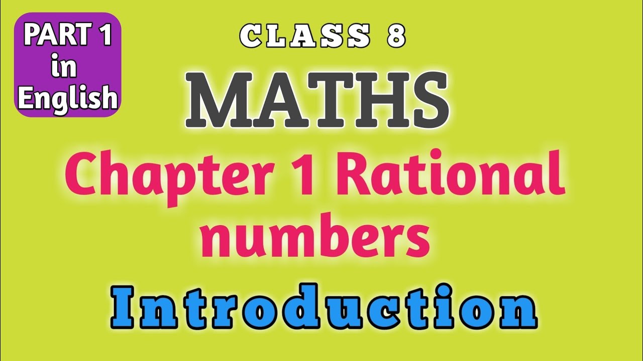 class 8 maths chapter 1 rational numbers