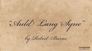 Auld Lang Syne - Robert Burns poem performed by Carrie Afrin