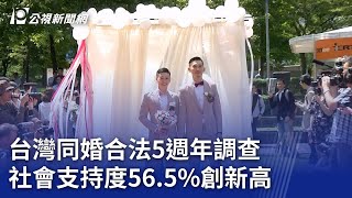 台灣同婚合法5週年調查 社會支持度56.5%創新高｜20240517 公視晚間新聞