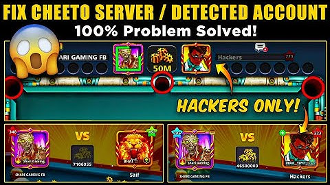 Fix Cheeto Server / Detected Account 100% Problem Solved 8 Ball Pool Aim Hack