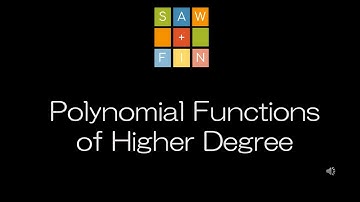 Precalculus 2.2 Polynomiale functies van hogere graad