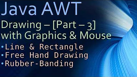 25 Java AWT Drawing - Part 3 - Perform Rectangle Drawing with Mouse