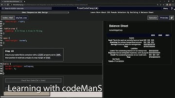 (scrapped) learn2code | freeCodeCamp (New) Responsive Web Design - Building a Balance Sheet: Step 49