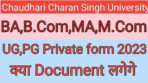 ccsu ug pg Private exam form document /education 50M/