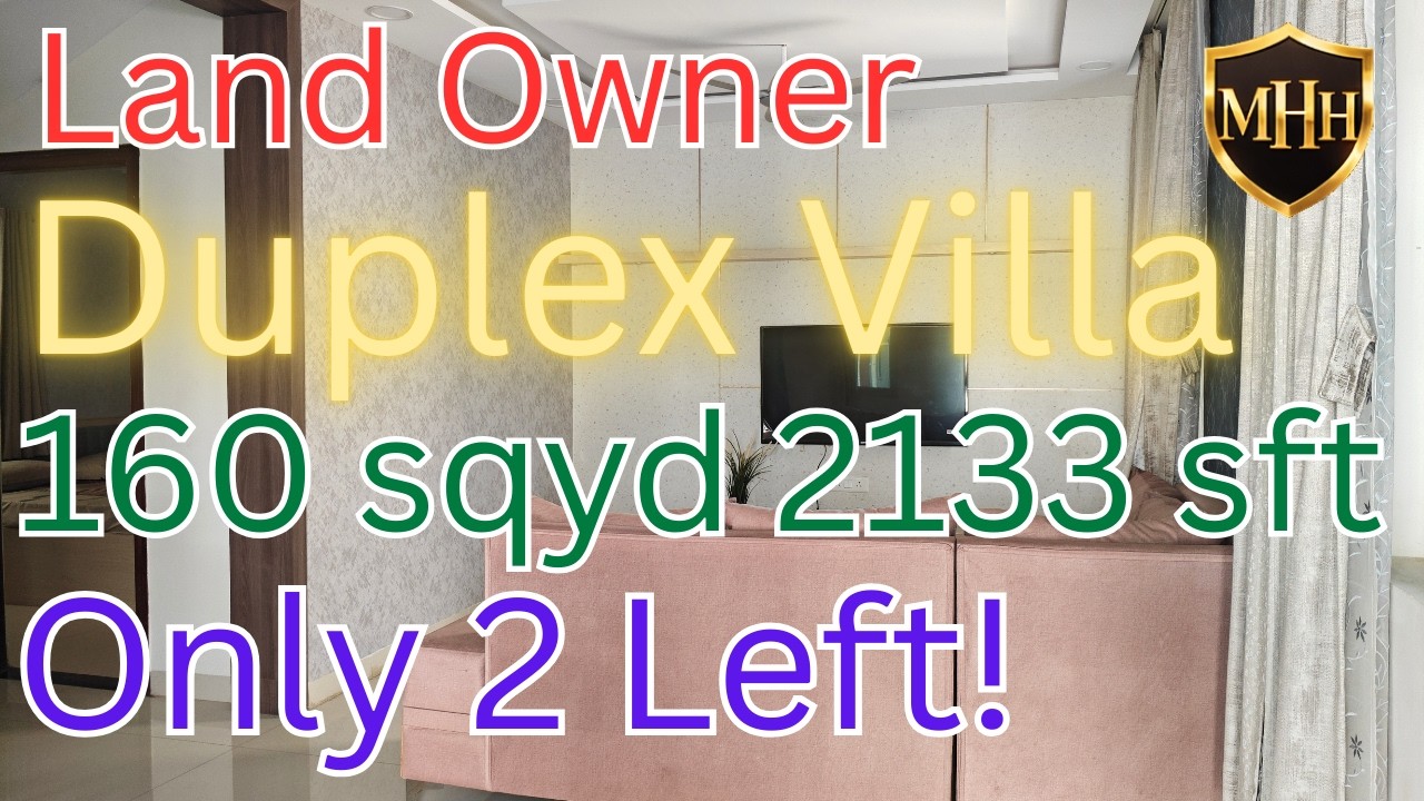 P1030 East facing HMDA & RERA Duplex Villas for Sale in Hyderabad, Land Owner share Only 2left!