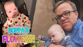 7 Little Johnstons Grandfather Trent’s Flower Time with Baby Leighton! Aunt Emma's Loving Connection