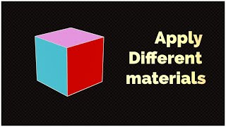 How to apply different materials to single object | Blender short tutorial