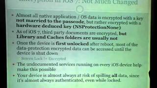 HOPE X (2014): Identifying Back Doors, Attack Points, and Surveillance Mechanisms in iOS Devices