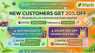 Celebrity iHerb Discount Code: 4 BEST iHerb Coupons for March 27 - April 1#iherb #iherbdiscountcode Net Worth