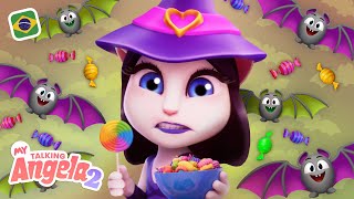 🎃🍬🕷️Dia Das Bruxas Na Casa Da Angela! Minha Talking Angela 2 (Trailer Da Nova Atualização)