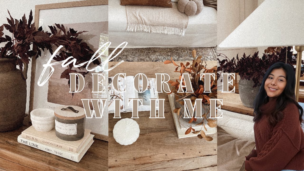 FALL DECORATE WITH ME || LIVING ROOM & ENTRYWAY || FALL DECOR IDEAS ...