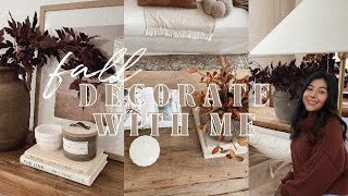 FALL DECORATE WITH ME || LIVING ROOM \& ENTRYWAY || FALL DECOR IDEAS 2022