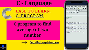 C program to find average of two number | Average of two numbers in c