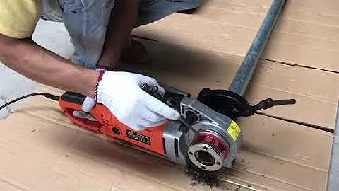 Portable hand held Electric Pipe Threader With 6 Dies Threading Machine