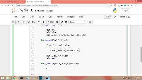 Dynamic Array implementation in Python Part 2 | Append Operation
