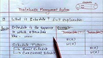 DBMS Schedule(Serial & Concurrent) | Learn Coding