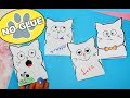 DIY Kawaii cat notebook of 1 sheet of paper | No glue notebook | DIY School Supplies Back To School