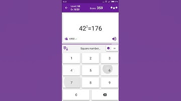 Math Tricks - Training mode - square numbers between 40 and 49 - level 055 (Number Keyboard)