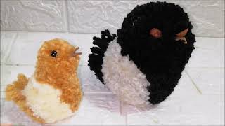 Easy woolen bird craft making | Making Wool Birds | Woolen Crafts - عصفورة من خيوط الصوف نتيجة تحفة
