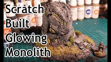 DIY Scratch Built Glowing Monolith terrain for rpg/wargaming