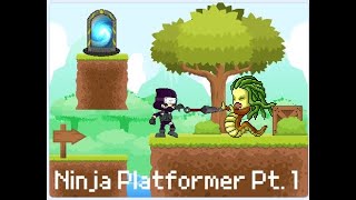 Scratch Tutorial | Ninja Platformer | Part 1 | How to make a platformer game in scratch screenshot 1