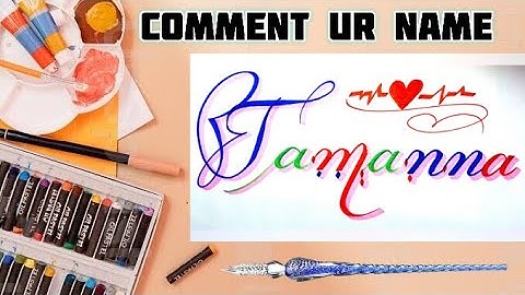 Tamanna Name Signature Calligraphy Status | How to Draw, Cursive Calligraphy with Cut Marker