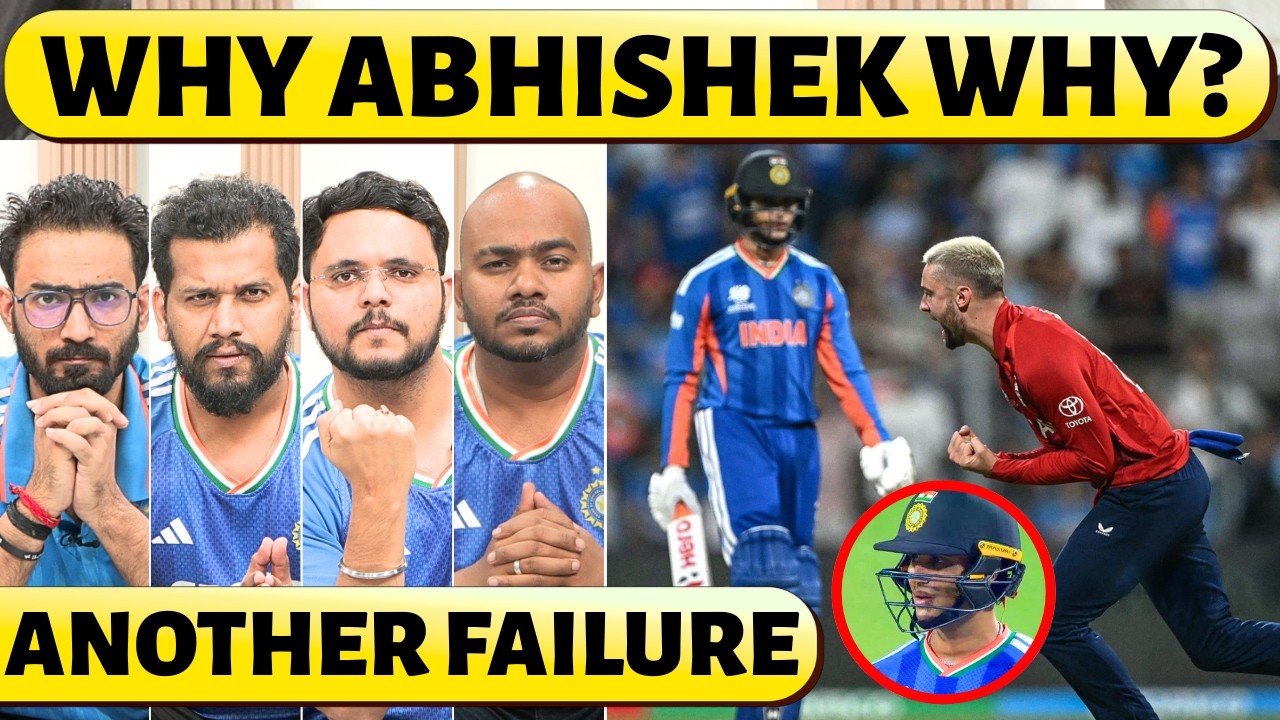 2 BOUNDARIES & OUT. ABHISHEK THROWS IT AWAY IN BIG MATCH. FAILURE AFTER FAILURE