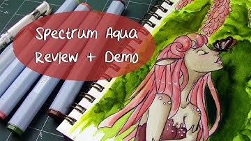 SPECTRUM AQUA MARKERS REVIEW + DEMO ~ Watercolor Marker Illustration