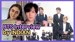 Korean Dost Reacts to 【BTS Interview by Indian】 | Sakshma Srivastav