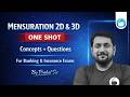 Mensuration For Banking & Insurance Exams | 2D & 3D Concepts + Questions | Prabal Sir | Oliveboard