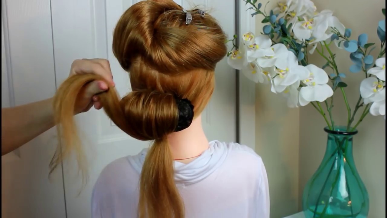 hair bow updo hairstyle easy tutorial hair padding bun