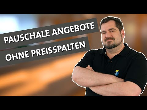 Tipps & Tricks E80: Pauschale Angebote ohne Preisspalten - video from WinWorker
