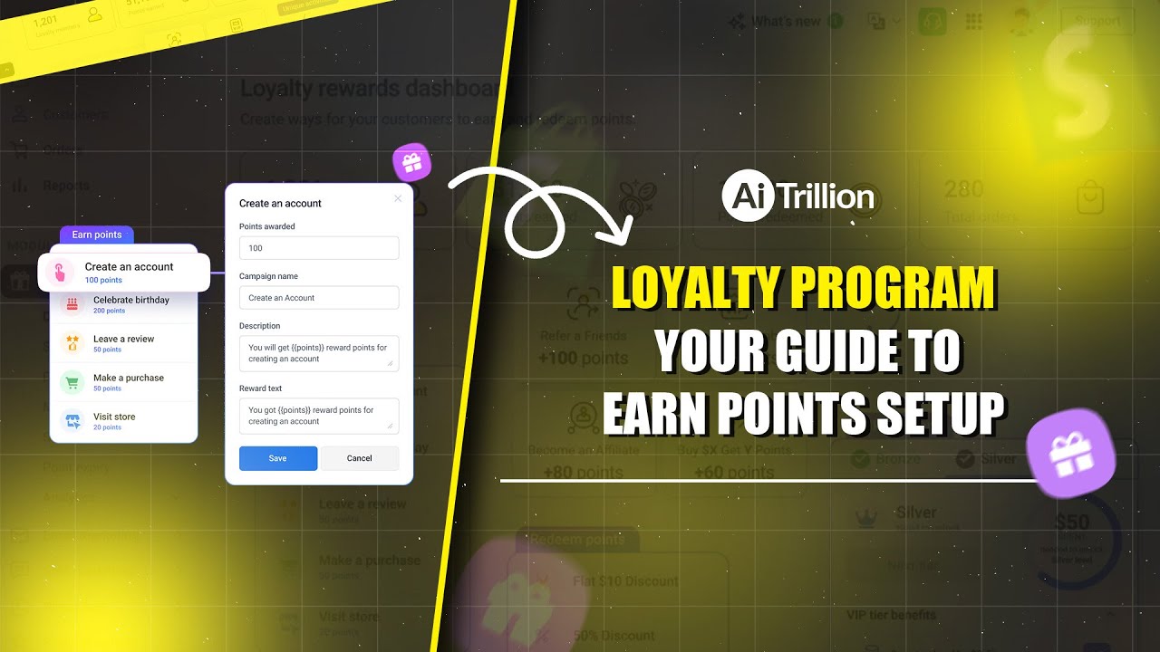 How to Set Up Earn Points in AiTrillion’s Loyalty Program - YouTube