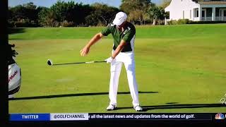 Greg Norman discusses the triangle of the shoulders arms to grip and the takeaway