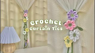 Crochet Aesthetic Flower Ties 🌼 | Garland Curtain Tie Back screenshot 5