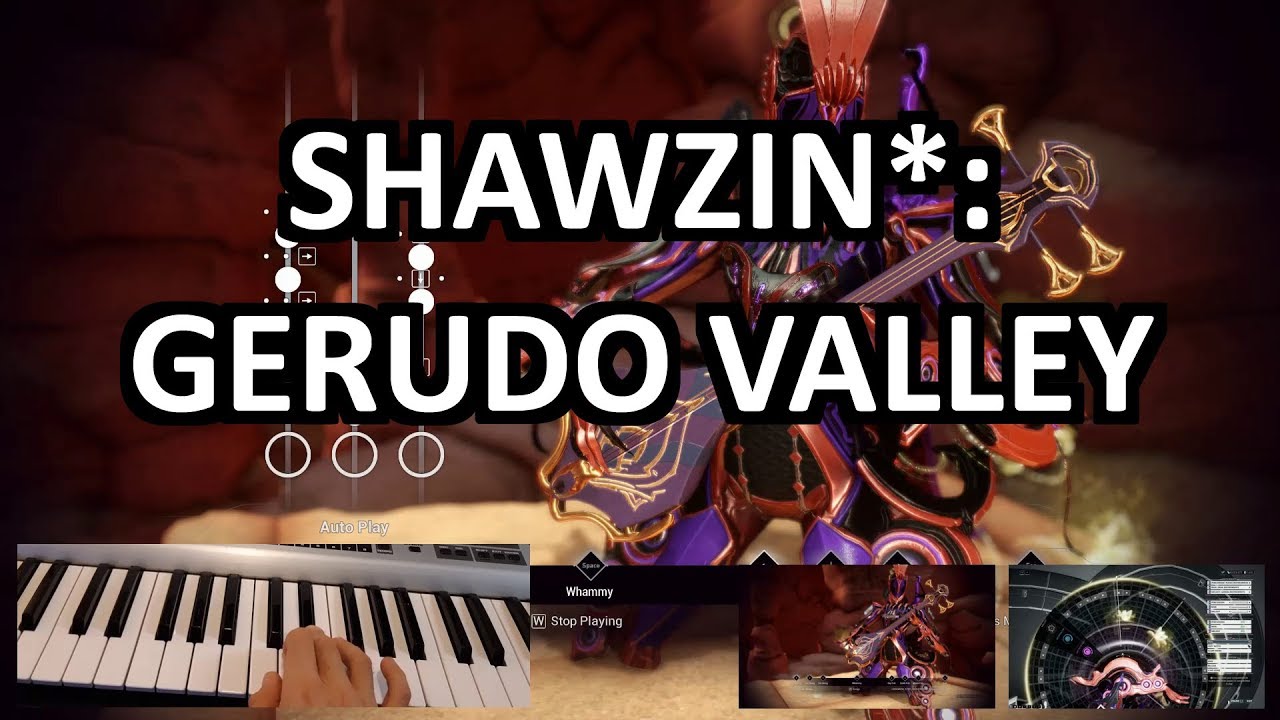 Warframe Shawzin Gerudo Valley Legend Of Zelda Ocarina Of Time Youtube - gorudo desert piano roblox id