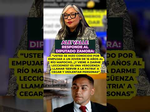 Ale Valle responde a diputado Zamora: Usted se hizo conocido por empujar a un joven al río Mapocho
