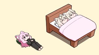 [ENG sub]Fuwamoco and Koyori`s single bed