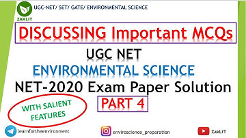 🔴NET-2020 Paper Solution Of Imp. Questions With Discussion(Part 4)