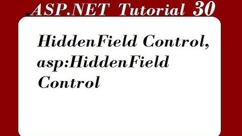 HiddenField In ASP.NET C#