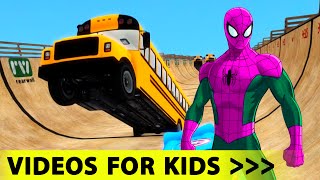 spiderman cartoon songs bus rhymes